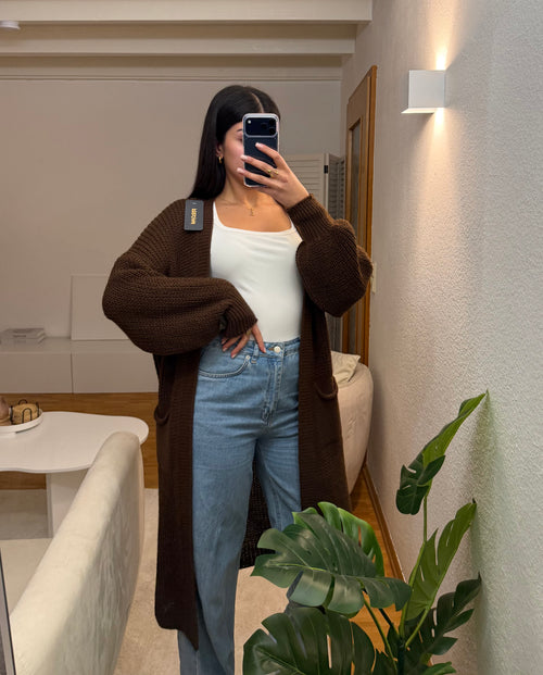 Maxi Cardigan 'Browny'