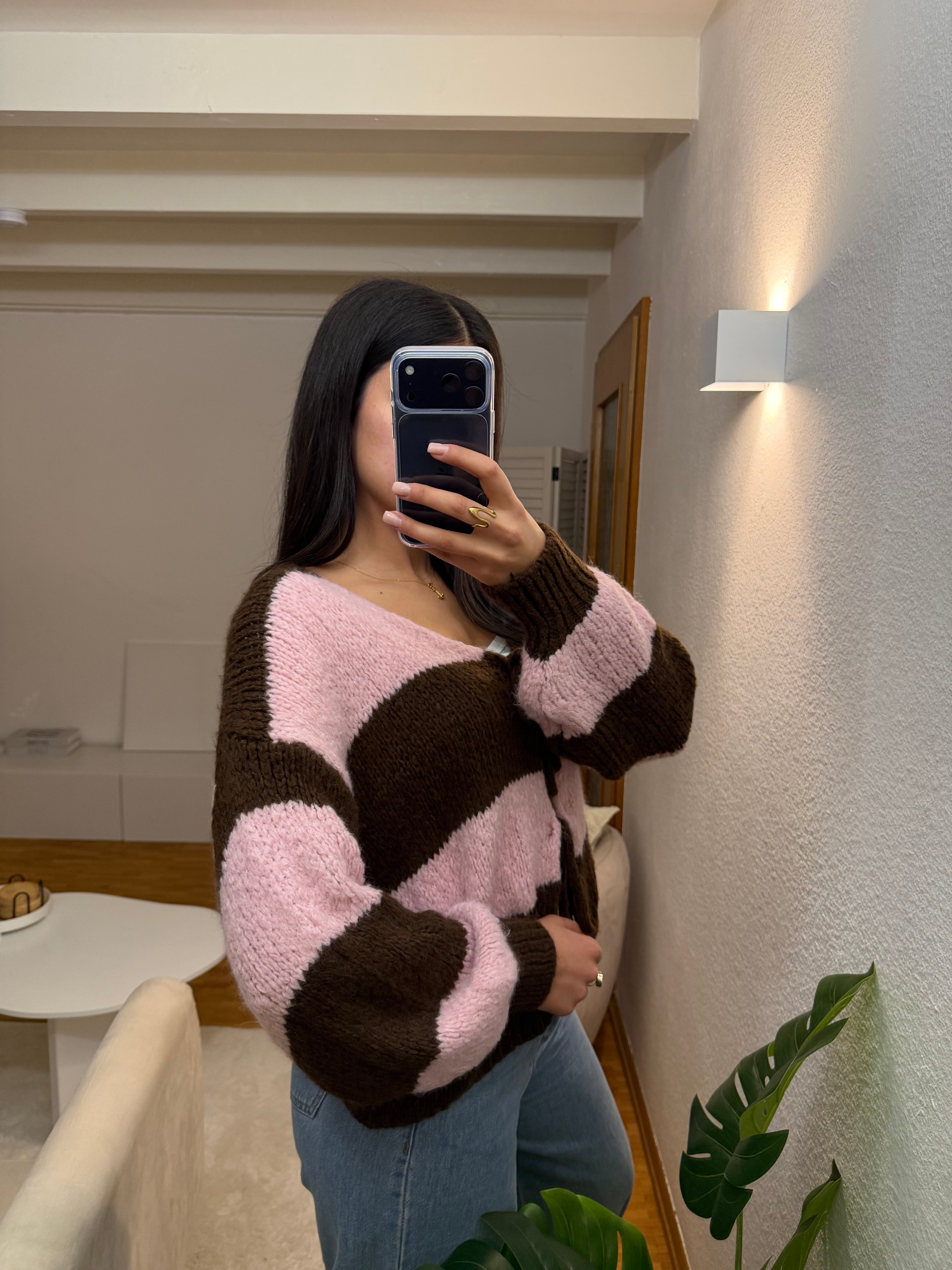 Oversized Cardigan 'Sunny' Braun