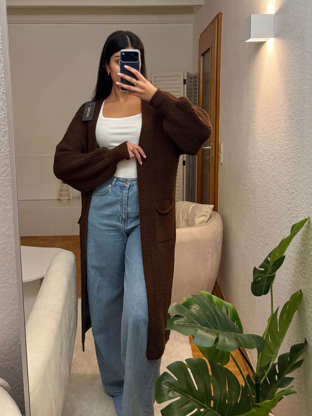 Maxi Cardigan 'Browny'