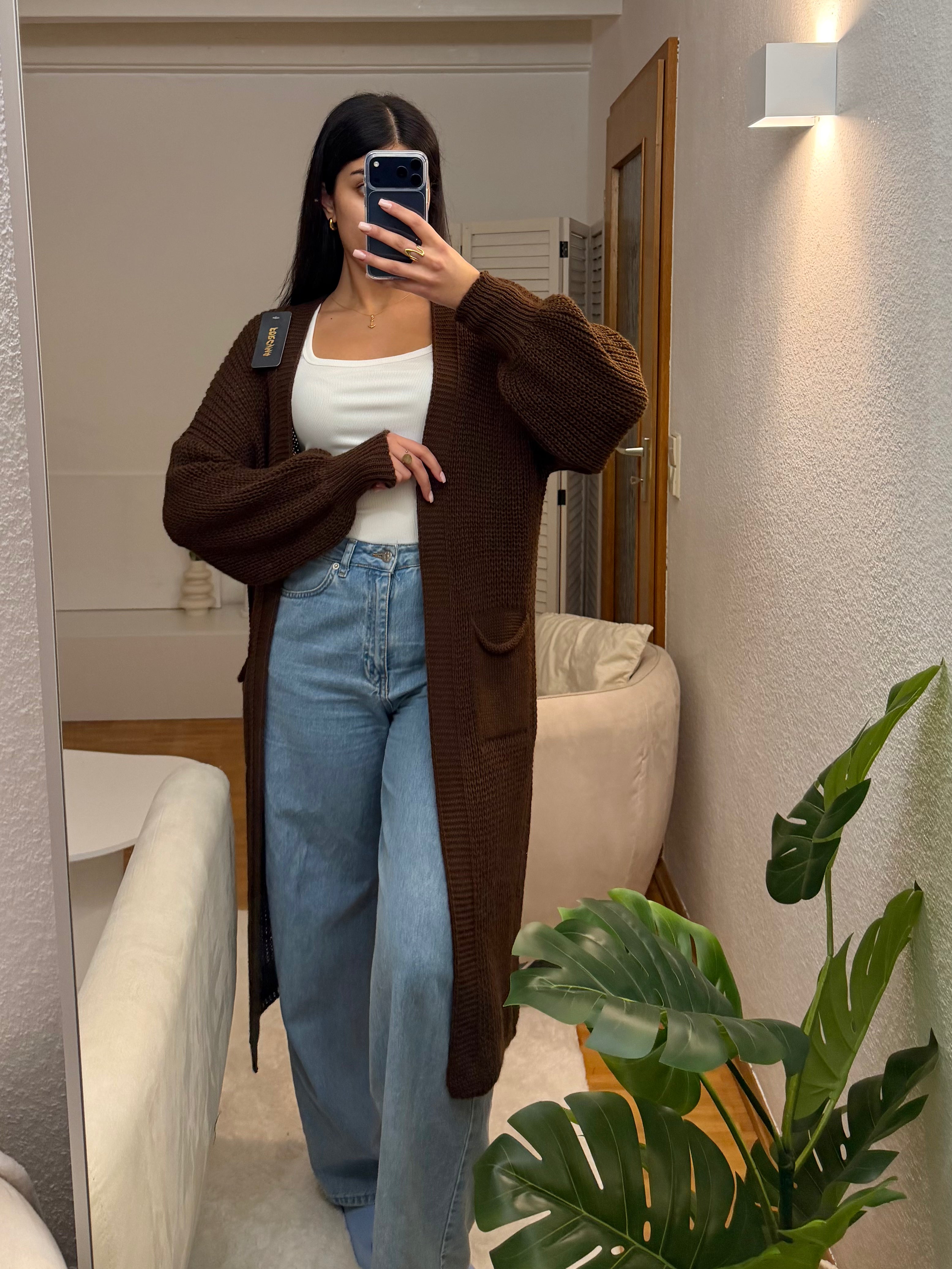 Maxi Cardigan 'Browny'